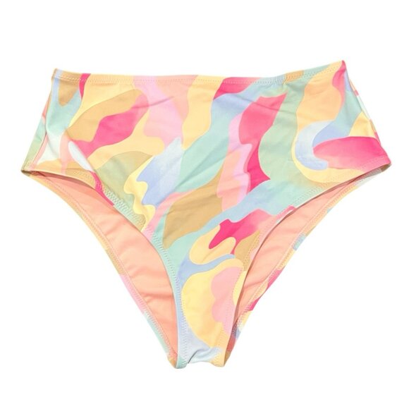 Billabong Pretty Groovy Bikini Set High Waisted Retro Pink Pastel 3 PC Size S/M - Picture 3 of 9